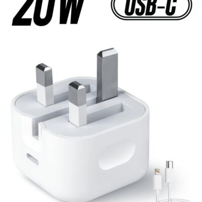 ELTRAZONE Fast Charger Plug, 20W USB C Fast Charger with 1M Cable for iPhone 14 13 12 Pro Max/Mini/Plus,Pad Pro,USBC PD Wall Charging Plug UK Type C Power Adapter and 6FT Cord