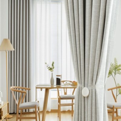 Golden Homee Elegant Linen Block Out Curtain, Noise-reducing 1 Piece Pack