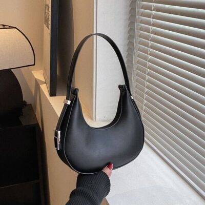 Women Solid Color Minimalist Hobo Bag