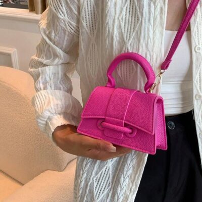 2025 This Year's Popular Super Texture Lipstick Bag Foreign Mini Small Square Bag, New Solid Color Versatile Handbag, Women's Bag