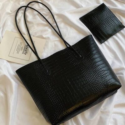 Mini Portable Crocodile Printed Crocodile Embossed Shoulder Tote Bag With Inner Pouch,For Women,Rookies & White-Collar Workers,For Lady,For Female,For Teacher Gifts For Business/Commute/Work/Office,For Festivals/Vacation/Holiday,School Bag Set,Lightweight,Portable,Large Capacity,Business Casual,For Teen Girls Women College Students,Perfect For Office,College,Middle School,High School,Work,Business,Commute,Stadium,Sports,Shopping,Holiday, School Supplies, School Bag, School Handbag, School Tote Bag, School Bookbag, Back To School Bags, Waterproof, Suitable For Teen Girls Women College Students, White-Collar Workers, Perfect For Back To School, First Day Of School
