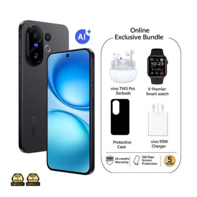 vivo X200 FE Dual SIM 5G Black 12GB RAM 512GB With Exclusive Gifts - TWS Earbuds, V-Premier Smart Watch, 90W Charger And 24 Months Warranty + 1 Year Screen Replacement - Middle East Version