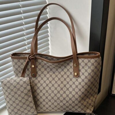 Classic And Elegant Tote Bag With Long Wallet, Women's Bag With Elegant Texture, Valentine's Day Gift, New Fashionable Big Bags For Women