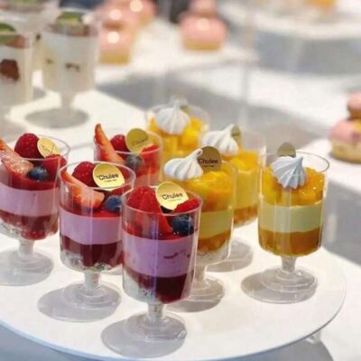 10PCS-20pcs/100PCS/500PCS Transparent Plastic Dessert Cups, No Spoons, Sundae Cups, Mousse Cups, Pudding Cups, Tall Glasses, Cordial Glasses, Dessert Cups |