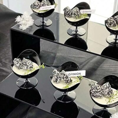 10pcs/Set Unique Shape Clear And Black Plastic Dessert Cups - Disposable Conch Molds For Mousse, Ice Cream, Appetizers, Cheese Pudding - Multifunctional Party Supplies For Weddings, Birthdays, Bachelorette Parties, Graduations And Festivals |