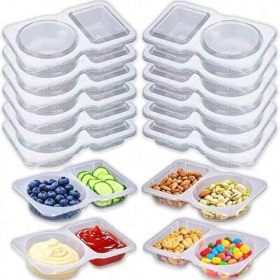 Disposable Plastic Sauce Container With Lid, Condiment Boxes, Dipping Cup, Vinegar, Chili Sauce Cup, Dipping Sauce Containers |