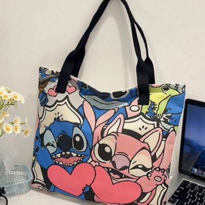 Disney Mickey Mouse, Minnie Mouse And Donald Duck Patterned Canvas Bags. Casual And Commuting Shoulder Bag, Suitable For Women With Large Capacity, Handbags.