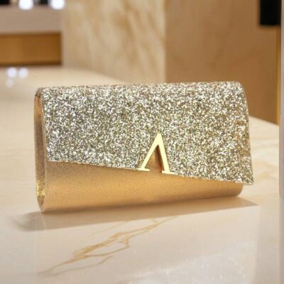 Clutch Bags V Design Metal Chain Glitter Sequined Evening Bags With Envelope Party Wedding Casual Lady Handbags Banquet Dinner Purse