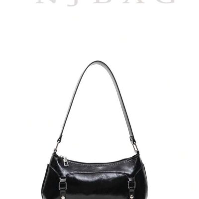 1pc Y2K Style Chic Motorcycle Rivet Decor Minimalist Shoulder Bag, Portable Handbag, Suitable For Girls Hanging Out, Street, Motorcycle And Daily Use