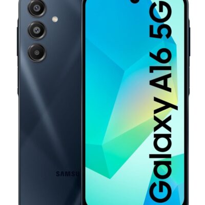 Samsung Galaxy A16 5G (Blue Black, 4GB RAM, 128GB Storage) | Super AMOLED | 50MP Triple Camera | 5000mAh Battery | IP54 | NFC | 6 OS Upgrades | International Version