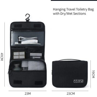 Hanging Water-Resistant Compartment Travel Toiletry Bag