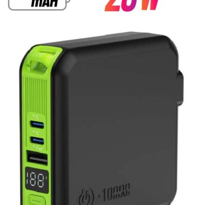 Goui 10000 mAh 10000 mAh Mbala Pro Power Bank + Wireless Charger + 20W Wall Charger: The Ultimate All-in-One Charging Solution For On-the-Go Power, Fast Charging And Global Compatibility - Black Black