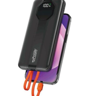 Topcore Power Bank, 10000mAh Portable Charger and USB-C (Input Only), High-Capacity External Battery Pack Compatible with iPhone, Samsung, iPad