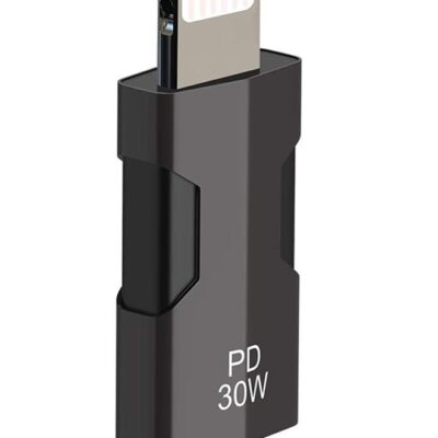 Lightning to USB Type C Male Adapter PD 30W Fast Charging & Transfer Data for iPhone 16/15/15 Pro/15 Pro Max