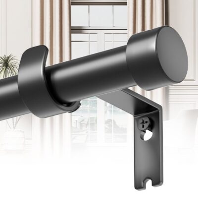 RATSAW Curtain Rod Curtain Poles Set for Eyelet Curtains 25mm Diameter Splicing Heavy Duty Drapery Rods with Adjustable Brackets for Bedroom Living Room Office