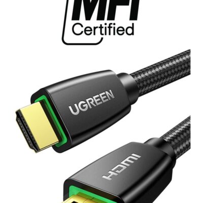 Ugreen HDMI Cable 4K 1M HDMI 2.0 18Gbps High-Speed 4K@60Hz HDMI to HDMI Video Wire Ultra HD 3D 4K HDMI Cord Braided Compatible with MacBook Pro UHD TV Nintendo Switch Xbox PlayStation PS5/4 PC Laptop -1M Black