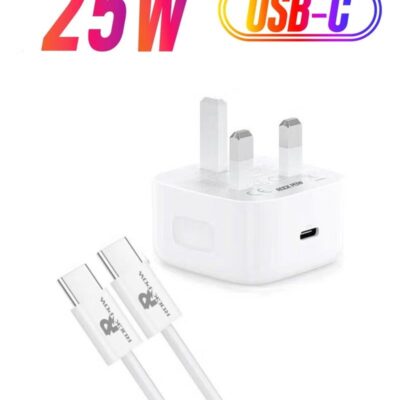 Rock Pow 25W Fast Charger With Cable Super Fast Charger Type C Super Fast Charger with USB-C Cable, Android Charger for Galaxy S23 Ultra/S23/S23+/S22/S22 Ultra/S22+/Note 10/20/S20/S21/Tab S7/S8/also for Huawei/Xiaomi/iPhone 16/16 Plus/16 Pro/16 Pro Max/iPhone 15/15 Pro Max/15 Plus/15 Pro/iPad Pro/AirPods,etc
