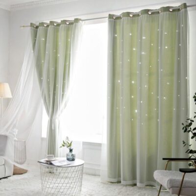 KYD 1 Panel Fabric Nation Blackout Curtains Thermal Insulated Bedroom Curtains for Living Room 100x250cm