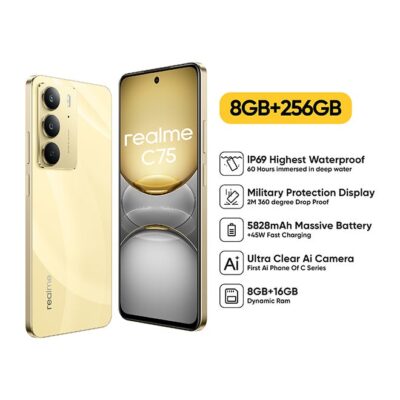realme C75 Dual SIM Lightning Gold 8GB 256GB 4G - Middle East Version