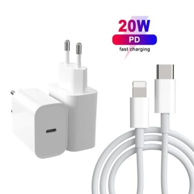 20W USB-C Charger with Power Delivery, Ultra-Compact Fast Charge Type-C Wall Adapter with USB-C Power Delivery for iPhone 12/12 Mini/12 Pro/12 Pro Max, iPad Pro, PowerPort20PD