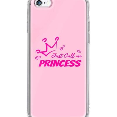 Stylizedd Classic Clear Series Just Call Me Princess Printed Case For Apple iPhone 6s/ 6 Pink