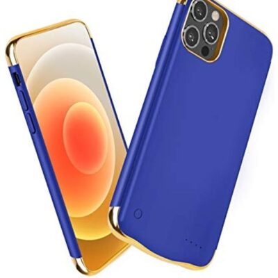 5500 mAh Wireless Protective Charging Case Cover For Apple iPhone 12/12 Pro Blue