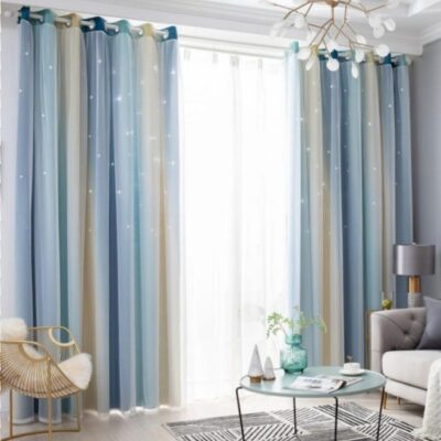 KYD Fabric Nation Blackout Curtains Thermal Insulated Bedroom Curtains for Living Room 100x200cm