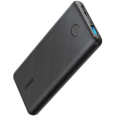 Anker Power Bank(PowerCore 10K),Compact Travel-Ready 10,000mAh Battery Pack with PowerIQ Charging Technology,5V/3A High-Speed Charging for iPhone,iPad,and More (USB-C Input Only（）, 1 Pack) Black
