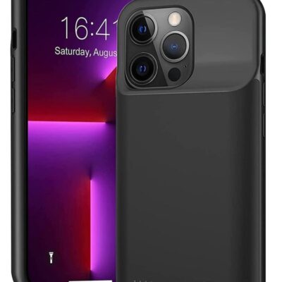 ELTRAZONE Battery Case for iPhone 13/13 pro, 3500mAh Ultra-Slim Portable Charger Case Rechargeable Battery Pack Charging Case Compatible with iPhone13/ 13 pro (6.1 inch)-Black