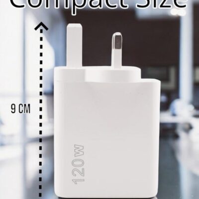 120W PD QC 3.0 Type C Fast Charger Adapter (white), 5-Port USB A USB C Compatible with Samsung Galaxy S23/S22, Iphone 15/14/13 Pro Max, MacBook, Ipad, Laptops, OnePlus