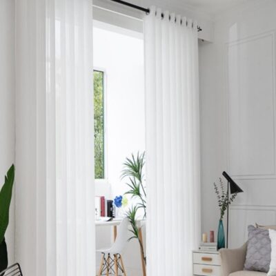Golden Homee White Sheer Curtain For Living Room 1 Piece