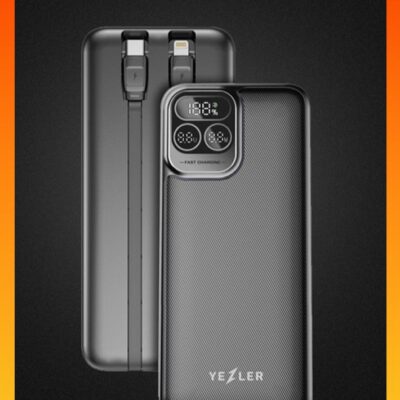 Yezler 20000mAh USB-C Power Bank with PD 22.5W Fast Charge, Intelligent AI Chip, Dual Output Ports, LED Display, Compact External Battery Pack for iPhone, Android, Tablet, USB Devices