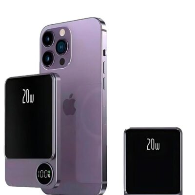 GULFLINK 10000mAh Mag-Safe Fast Charging Power Bank Compatible for iPhone 15/14/13/12 Mini Plus Pro Max Purple