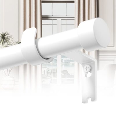RATSAW Curtain Rod 91.4 to 223.5cm Curtain Poles Set for Eyelet Curtains 25mm Diameter Splicing Heavy Duty Drapery Rods with Adjustable Brackets for Bedroom Living Room Office