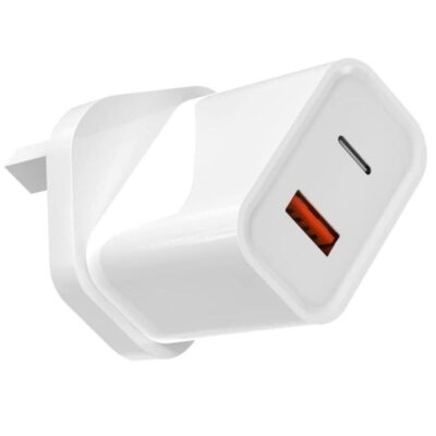 20W PD USB C Plug Charger, Dual Port Wall Plug Charging, with for i Phone 13 Pro i Pad, i Phone 12/12 Mini/12 Pro/Max/11/XR/X, Pixel, Samsung Millet, AirPods Pro(White)…