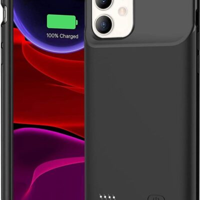 Raxoom Battery Case for iPhone 11, Newest 4500mAh Slim Portable Protective Charging case Compatible with iPhone 11 (6.1 inch) Rechargeable Battery Pack Charger Case (Black)